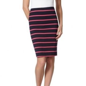 The Limited Navy Pink Stripe Pencil Skirt Size 2
